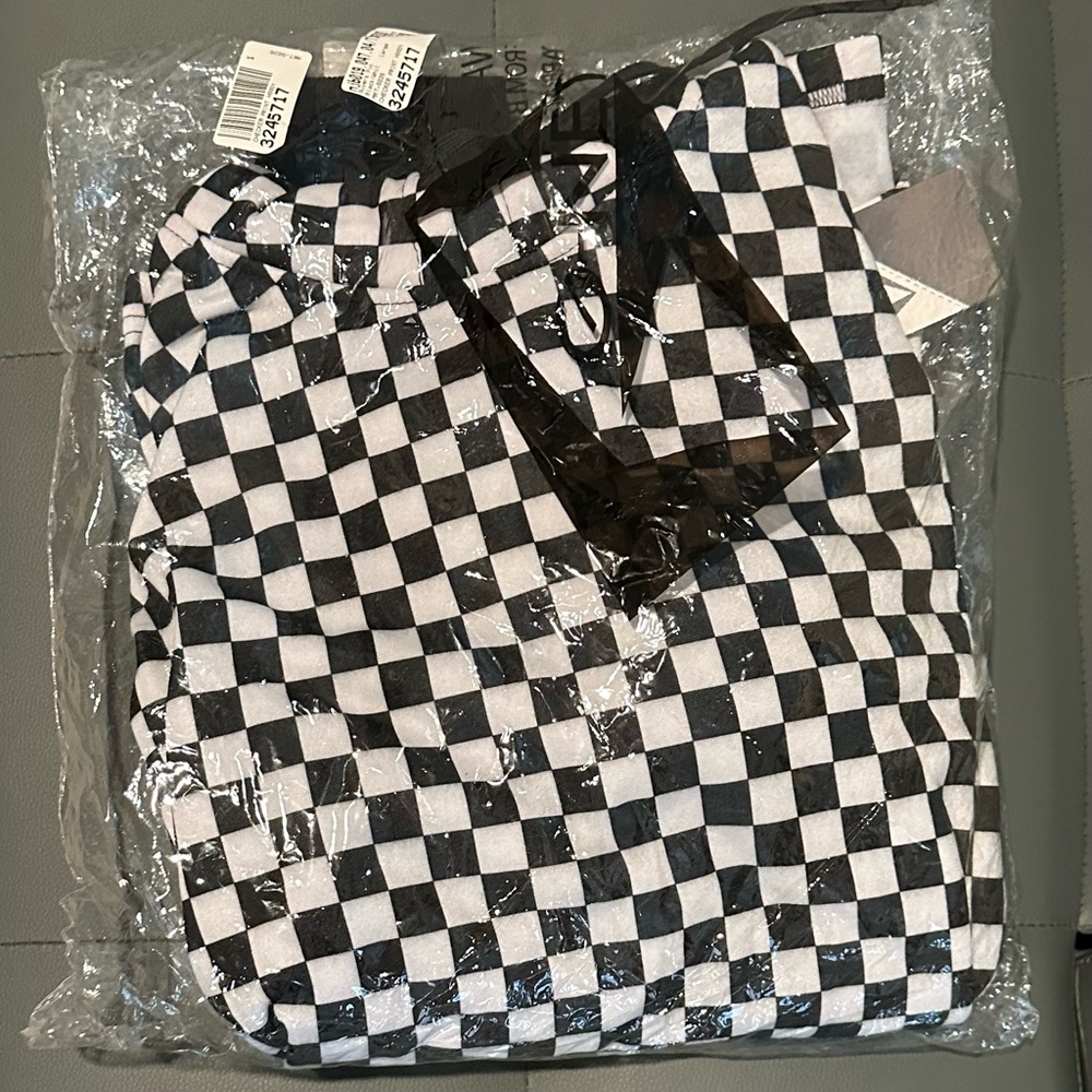 Checkered Black and White Hoodie NWT